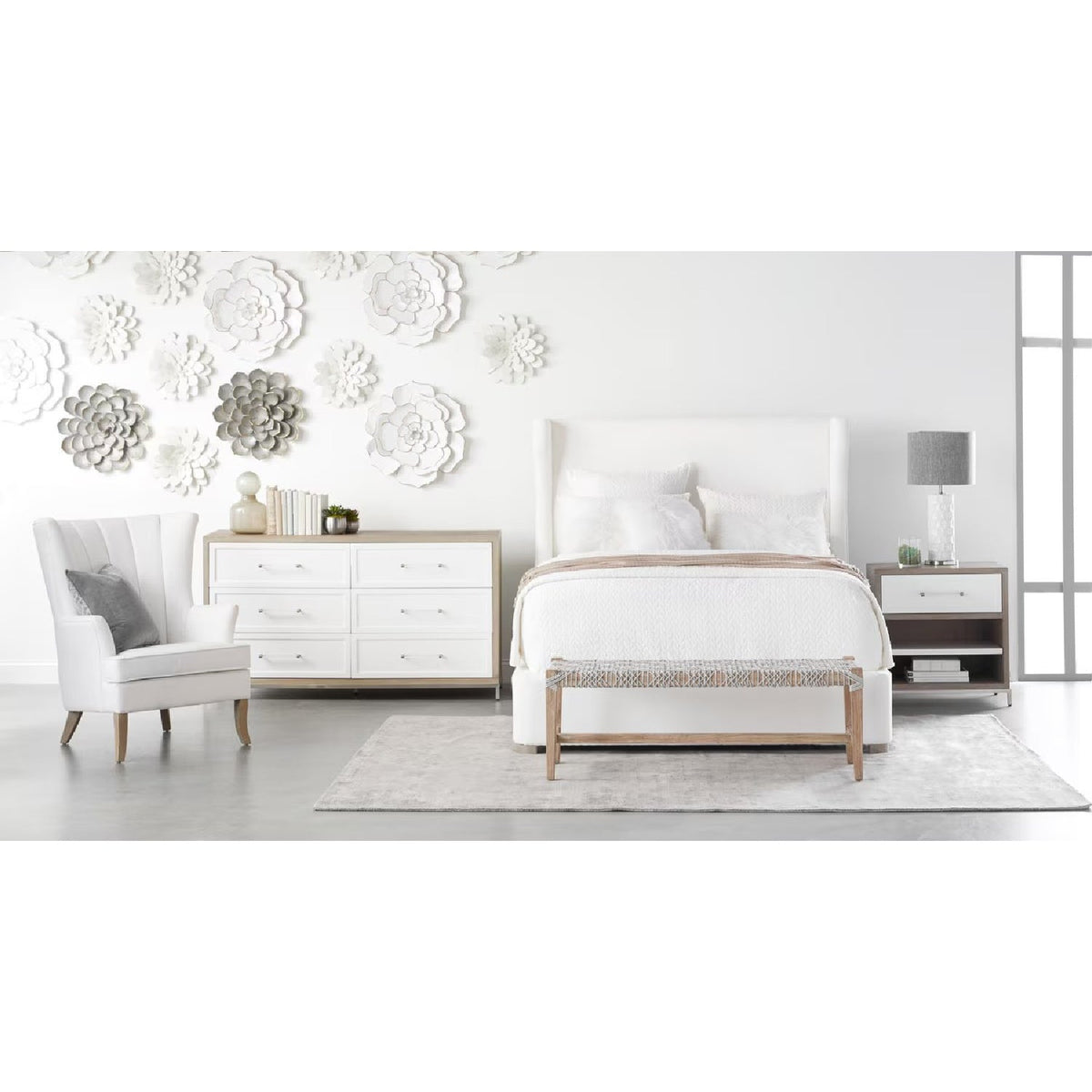 White Upholstered Bed | Living Essentials Balboa