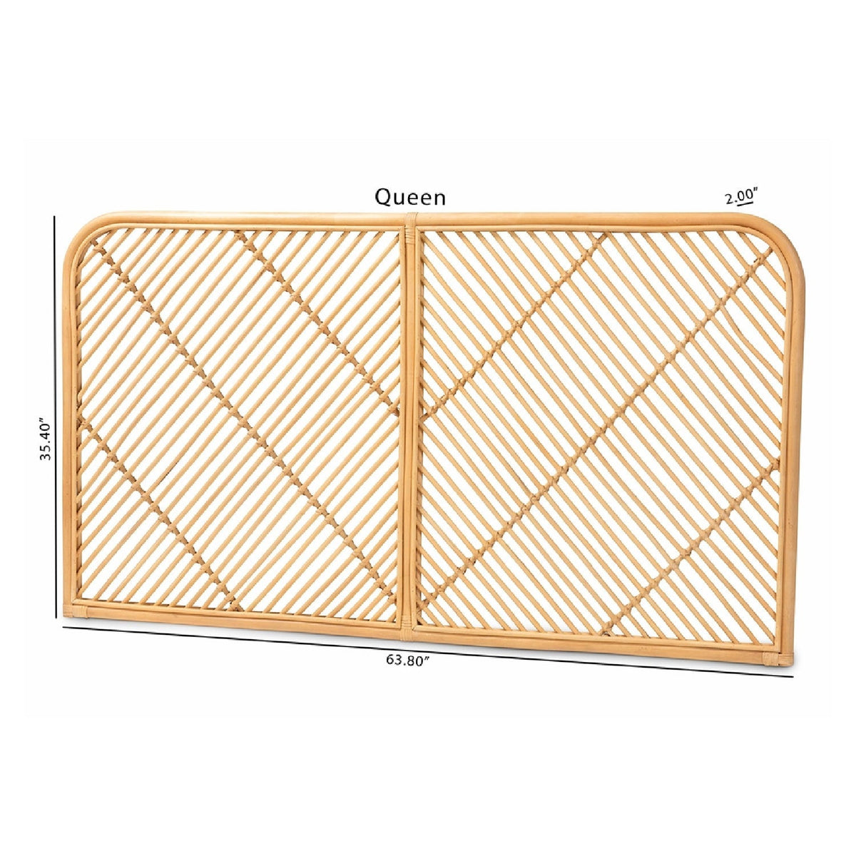 Modern European furniture - Natural Rattan Queen Size Headboard - www.oroa.com