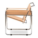 Modern European furniture - Leather Inspired Strips Accent Chair - www.oroa.com
