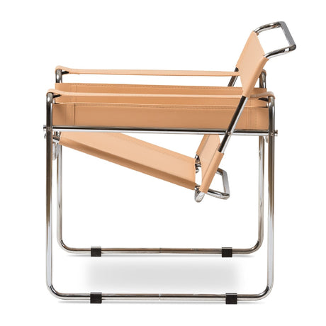 Modern European furniture - Leather Inspired Strips Accent Chair - www.oroa.com