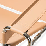 Modern European furniture - Leather Inspired Strips Accent Chair - www.oroa.com