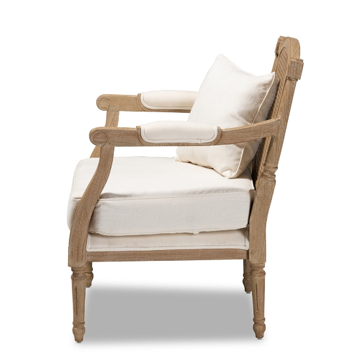 Modern European furniture - Carved Wood Framed Accent Chair - www.oroa.com