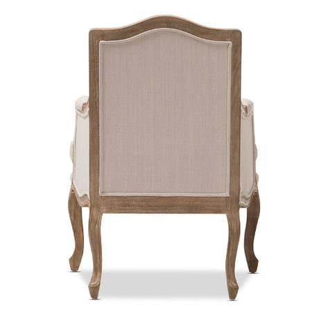 Modern European furniture - Wood Traditional French Accent Chair  - www.oroa.com