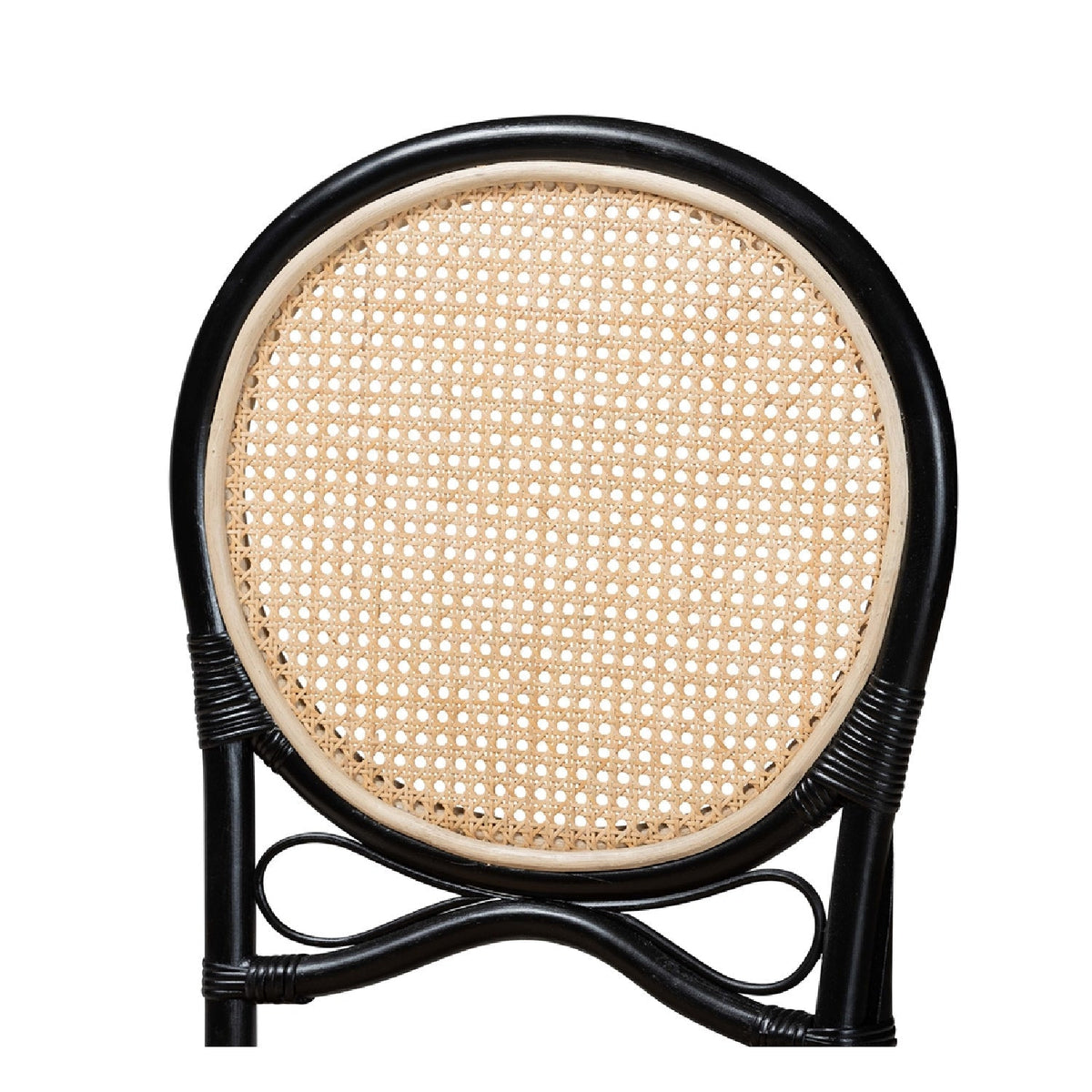 Contract furniture - Black Framed Rattan Dining Chair - www.oroatrade.com