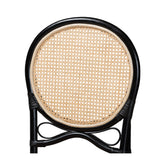 Contract furniture - Black Framed Rattan Dining Chair - www.oroatrade.com