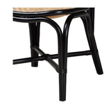 Contract furniture - Black Framed Rattan Dining Chair - www.oroatrade.com
