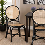 Contract furniture - Black Framed Rattan Dining Chair - www.oroatrade.com