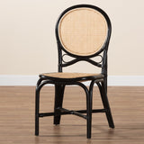 Contract furniture - Black Framed Rattan Dining Chair - www.oroatrade.com