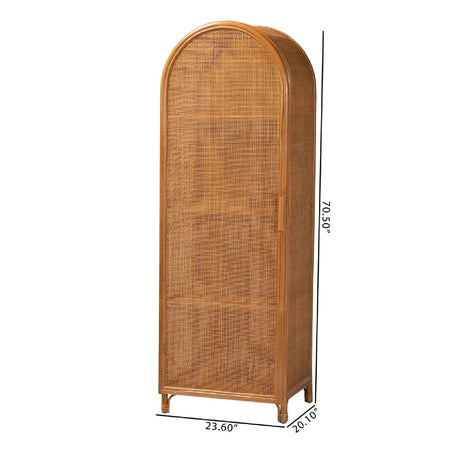 Modern European furniture - Arched Rattan Accent Cabinet - www.oroa.com