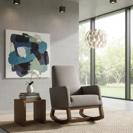 Modern European furniture - Fabric Upholstered Rocking Chair - www.oroa.com