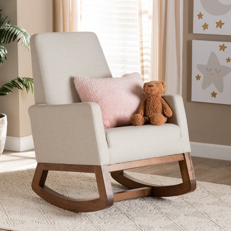 Modern European furniture - Fabric Upholstered Rocking Chair - www.oroa.com