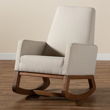 Modern European furniture - Fabric Upholstered Rocking Chair - www.oroa.com
