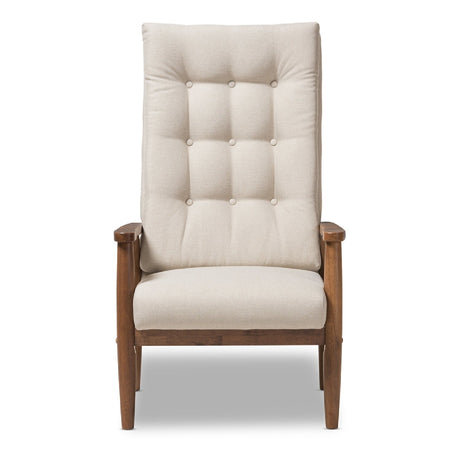 Modern European furniture - Beige Tufted High Back Accent Chair - www.oroa.com