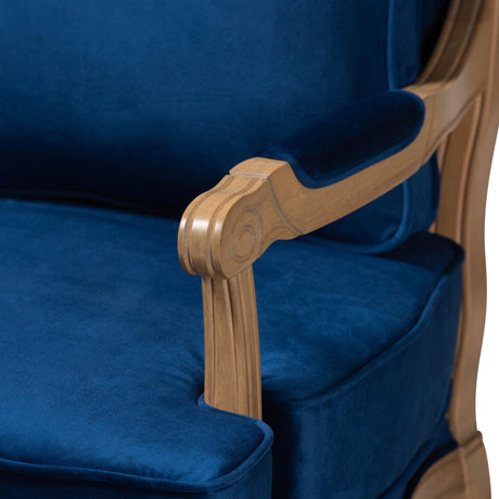 Modern European furniture - Blue Fabric Accent Chair - www.oroa.com