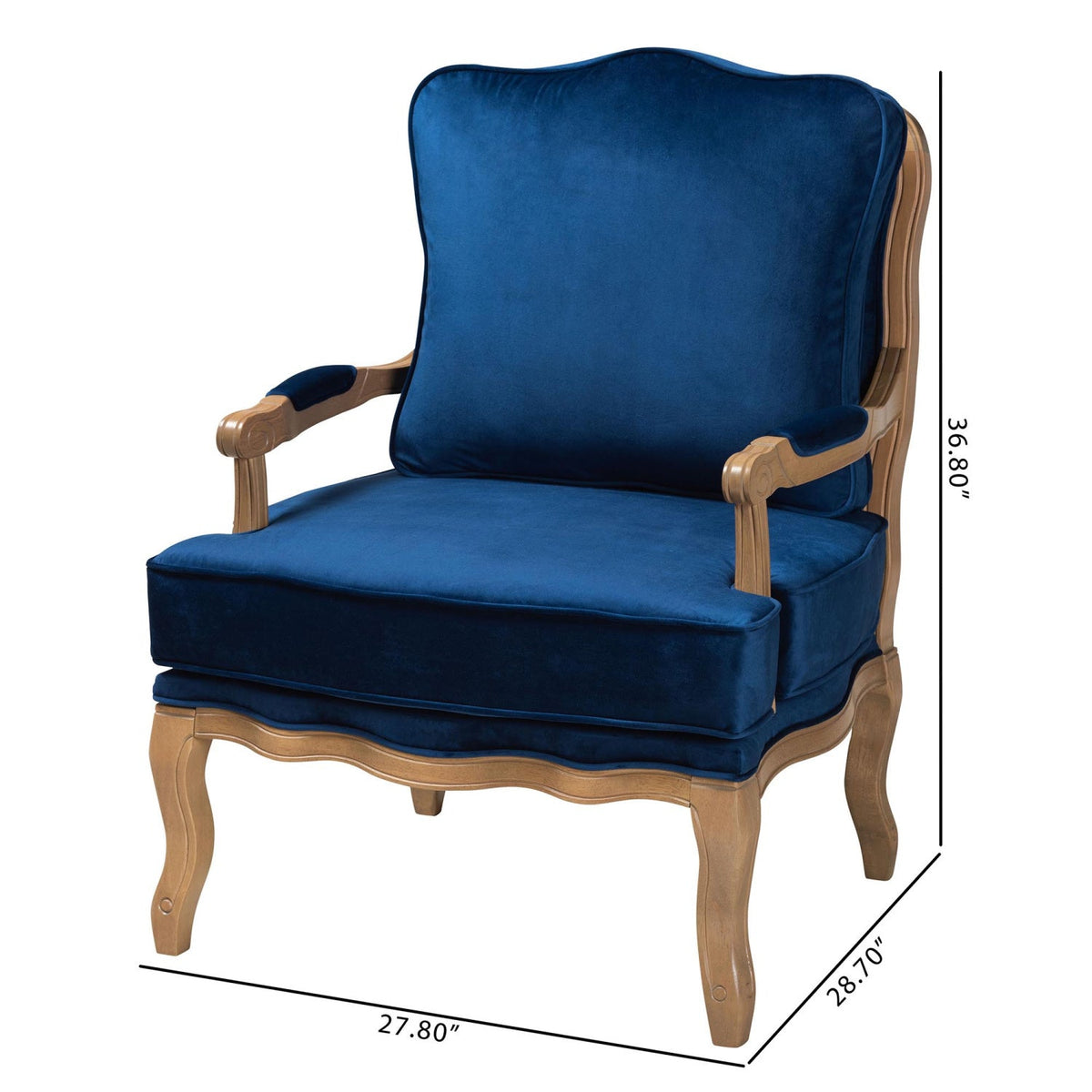 Modern European furniture - Blue Fabric Accent Chair - www.oroa.com