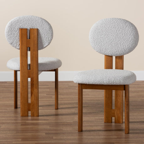 Modern European furniture - Boucle Japandi Dining Chairs 2 - www.oroa.com