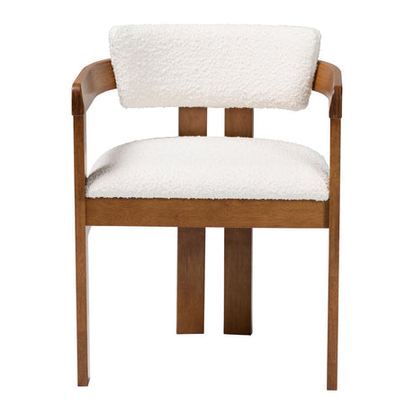 Modern European furniture - Cream Boucle Dining Chair - www.oroa.com