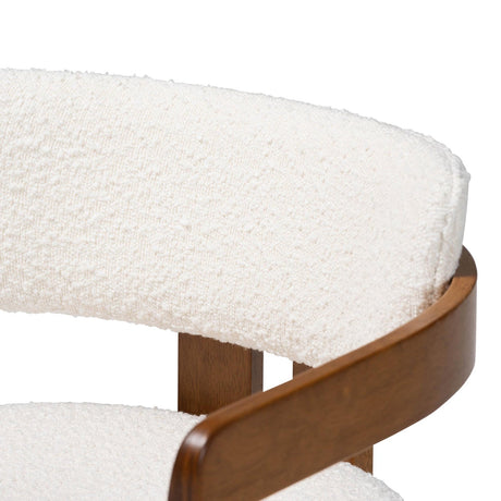 Modern European furniture - Cream Boucle Dining Chair - www.oroa.com