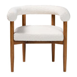 Modern European furniture - Cream Boucle Dining Chair - www.oroa.com