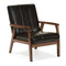 Modern European furniture - Panel Stitched Leather Inspired Lounge Chair - www.oroa.com