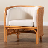 Modern European furniture - Curved Woven Rattan Accent Chair - www.oroa.com