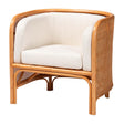 Modern European furniture - Curved Woven Rattan Accent Chair - www.oroa.com