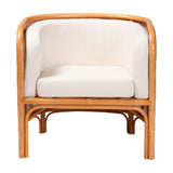 Modern European furniture - Curved Woven Rattan Accent Chair - www.oroa.com