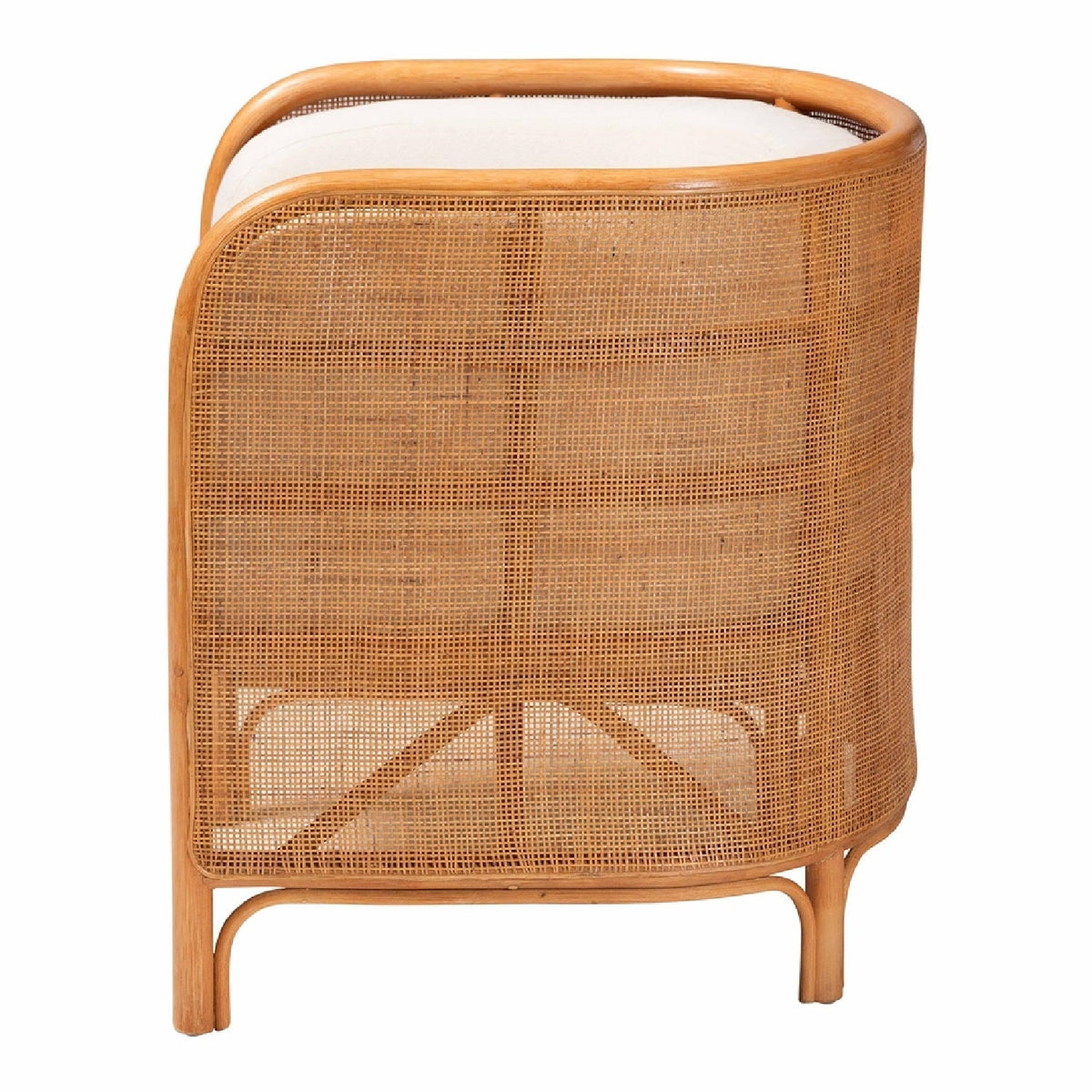 Modern European furniture - Curved Woven Rattan Accent Chair - www.oroa.com