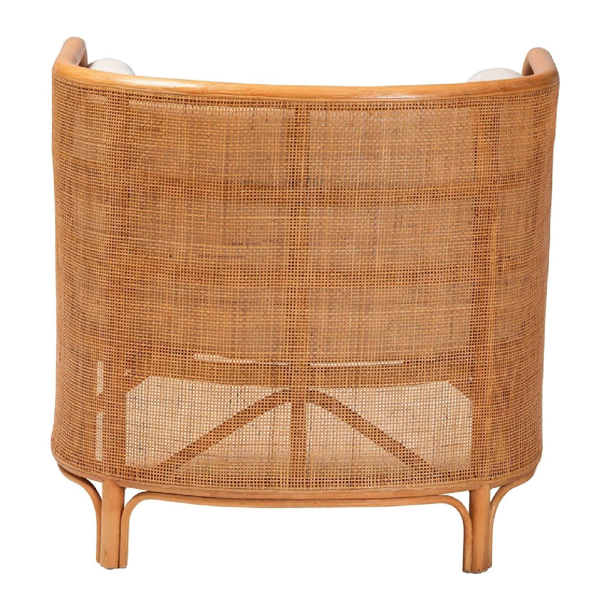 Modern European furniture - Curved Woven Rattan Accent Chair - www.oroa.com