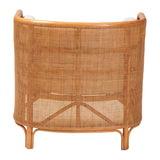 Modern European furniture - Curved Woven Rattan Accent Chair - www.oroa.com