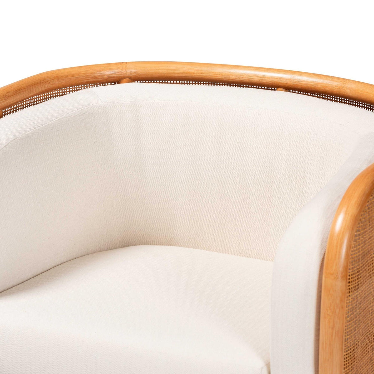 Modern European furniture - Curved Woven Rattan Accent Chair - www.oroa.com
