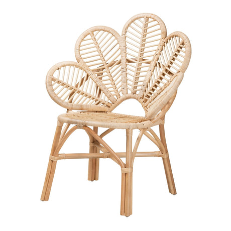 Modern European furniture - Flower Inspired Rattan Accent Chair - www.oroa.com