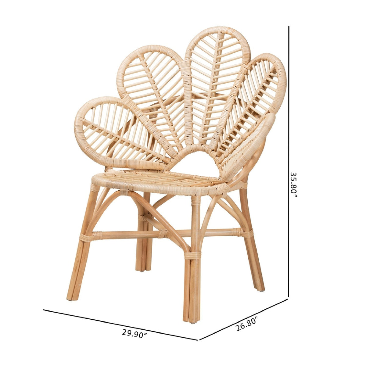 Modern European furniture - Flower Inspired Rattan Accent Chair - www.oroa.com
