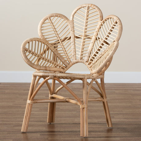 Modern European furniture - Flower Inspired Rattan Accent Chair - www.oroa.com