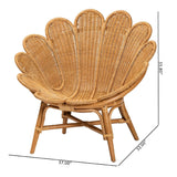 Modern European furniture - Scalloped Rattan Boho Accent Chair - www.oroa.com