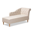 Modern European furniture - Scroll Back Tufted Chaise Lounge - www.oroa.com