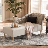 Modern European furniture - Scroll Back Tufted Chaise Lounge - www.oroa.com