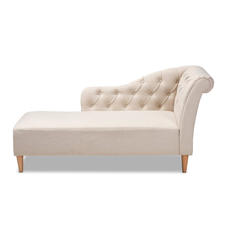 Modern European furniture - Scroll Back Tufted Chaise Lounge - www.oroa.com