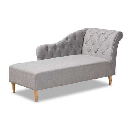 Modern European furniture - Scroll Back Tufted Chaise Lounge - www.oroa.com