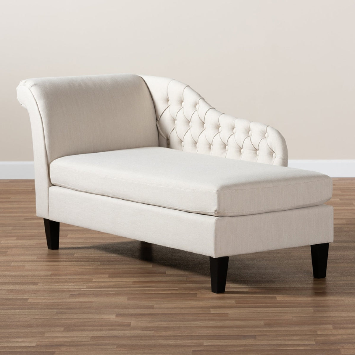 Modern European furniture - Tufted Fabric Chaise Lounge - www.oroa.com