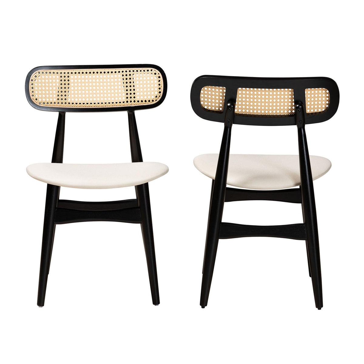 Modern European furniture - Black Wooden Dining Chairs 2 - www.oroa.com