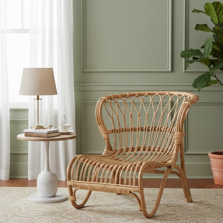Modern European furniture - Rattan Openwork Accent Chair - www.oroa.com