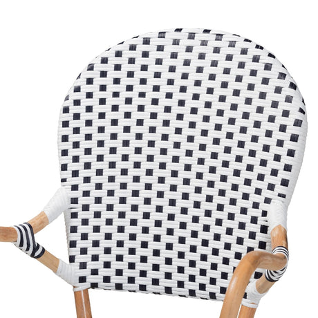 Contract furniture - Indoor Outdoor Two Toned Weaving Bistro Chairs 2 - www.oroatrade.com