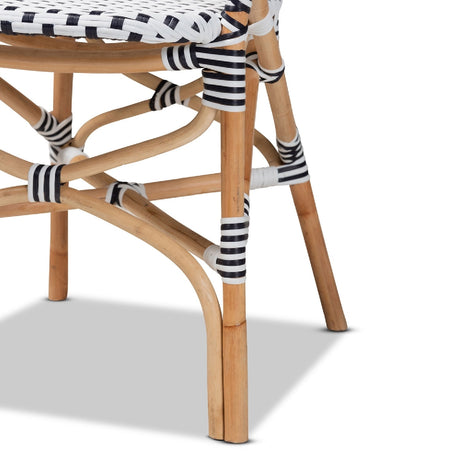 Contract furniture - Indoor Outdoor Two Toned Weaving Bistro Chairs 2 - www.oroatrade.com