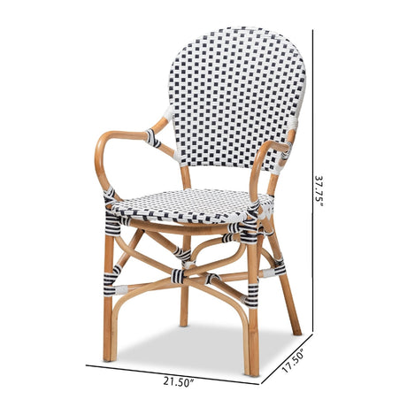 Contract furniture - Indoor Outdoor Two Toned Weaving Bistro Chairs 2 - www.oroatrade.com