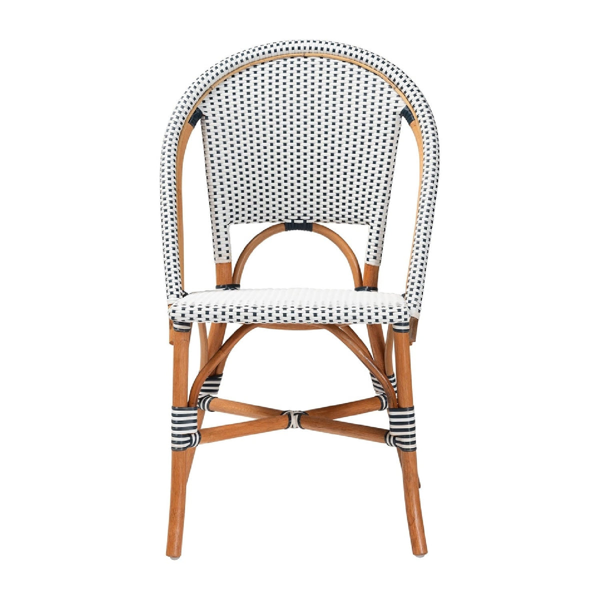Contract furniture - Two Toned Weaving Indoor Outdoor Bistro Chair - www.oroatrade.com