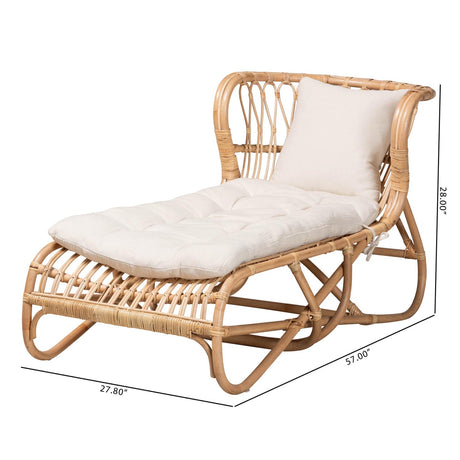 Modern European furniture - Brown Rattan Chaise Lounge - www.oroa.com