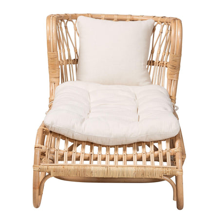 Modern European furniture - Brown Rattan Chaise Lounge - www.oroa.com