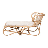 Modern European furniture - Brown Rattan Chaise Lounge - www.oroa.com