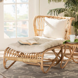 Modern European furniture - Brown Rattan Chaise Lounge - www.oroa.com